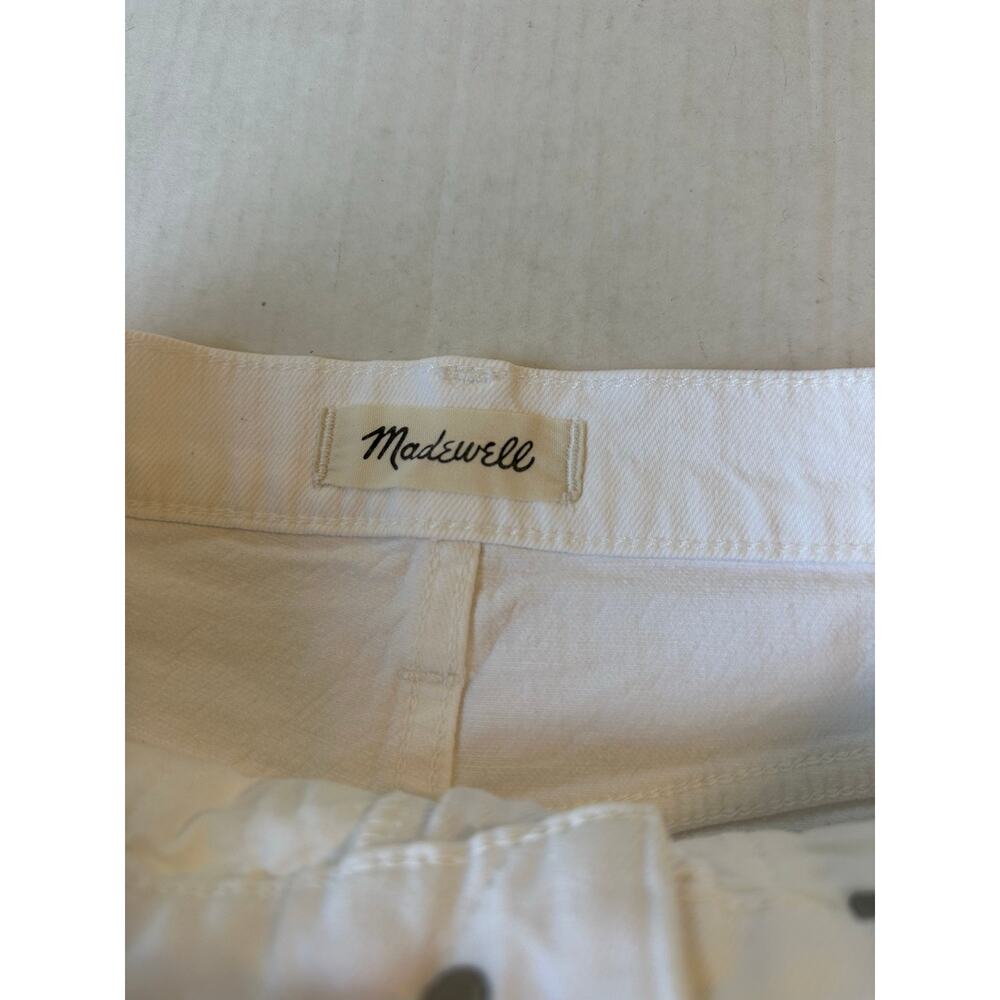 Madewell High Rise White Denim Cutoff Shorts - Size 26 - Picture 2 of 8